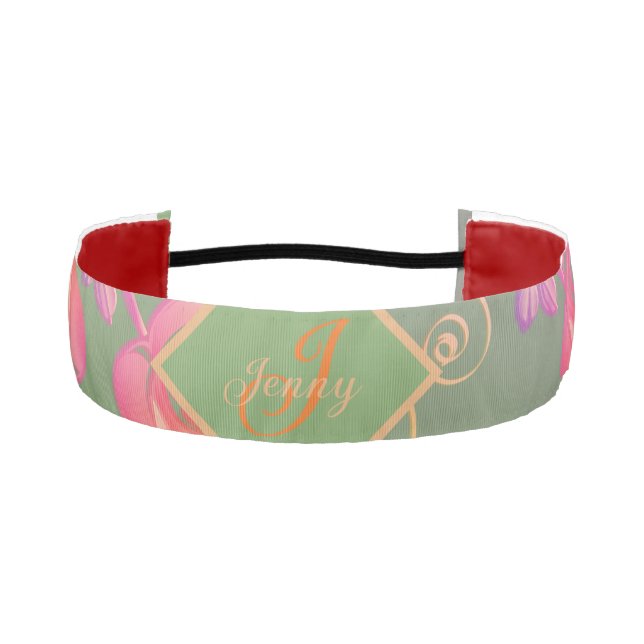 Romantic Rose  Athletic Headband (Front)