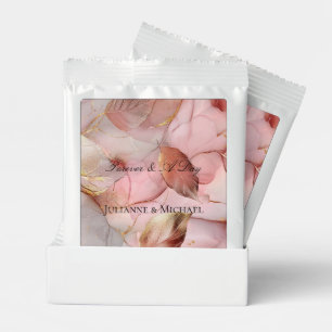 Romantic Rose Blush Pink Gold Leaf Bridal Shower Margarita Drink Mix