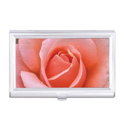 Romantic Rose Botanical Art Print Business Card Case