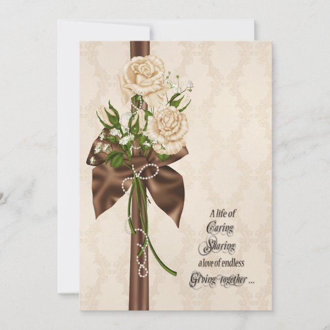 Romantic Rose Bouquet Invitation (Front)