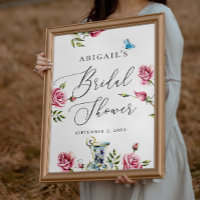 Romantic Rose & Butterfly Bridal Shower Welcome