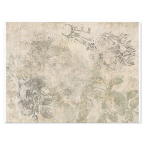 Romantic rose decoupage paper