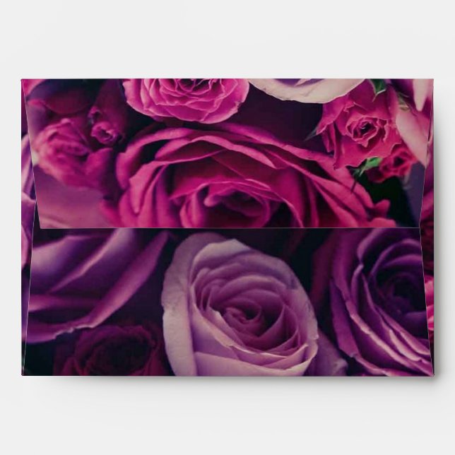 Romantic Rose Floral Bouquet  Envelope (Back (Top Flap))