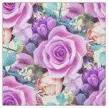 Romantic Rose Flowers Garden Fabric