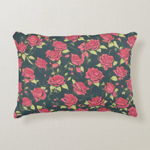 Romantic Rose Garden Accent Pillow