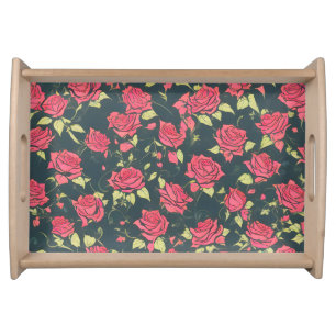 Romantic Rose Garden Serving Tray