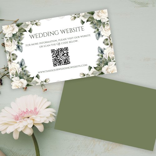 Romantic Rose Garden Wedding Website  Enclosure Card