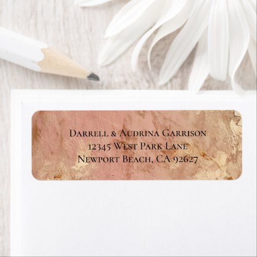 Romantic Rose Gold Bridal Shower Wedding Label