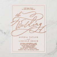 Romantic Rose Gold Foil | Blush Frame Wedding