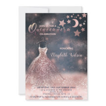 Romantic Rose gold glittery dress celestial