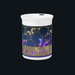 Romantic Rose Hearts Purple Gradient Mug Beverage Pitcher<br><div class="desc">So,  it's your sweetheart's birthday and she loves roses,  hearts,  purple and unique graphics with a romantic hint,  too? Then perhaps my original artwork on a sumptuously gradient purple pitcher is the perfect thing for her!</div>
