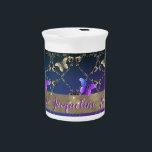 Romantic Rose Hearts Purple Gradient Mug Beverage Pitcher<br><div class="desc">So,  it's your sweetheart's birthday and she loves roses,  hearts,  purple and unique graphics with a romantic hint,  too? Then perhaps my original artwork on a sumptuously gradient purple pitcher is the perfect thing for her!</div>