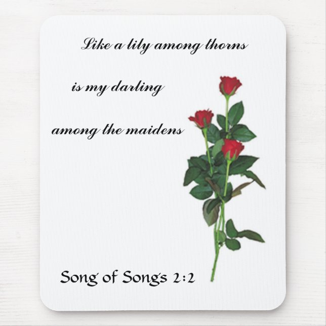 Romantic Rose Mousepad (Front)