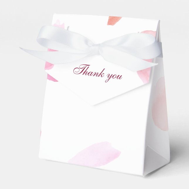 Romantic Rose Petals Favor Boxes (Front Side)