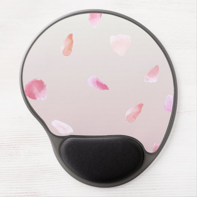 Romantic Rose Petals Gel Mouse Pad (Front)