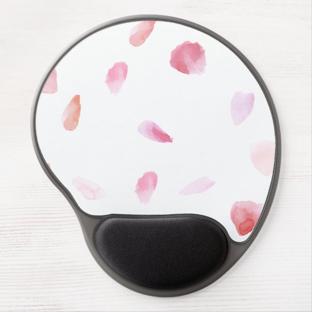 Romantic Rose Petals Gel Mouse Pad (Front)