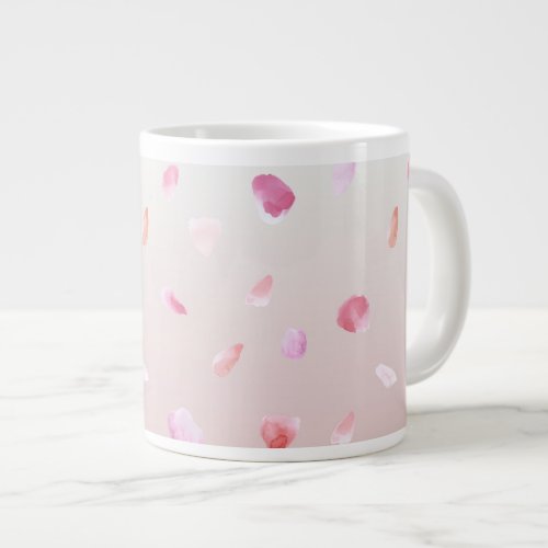 Romantic Rose Petals Giant Coffee Mug