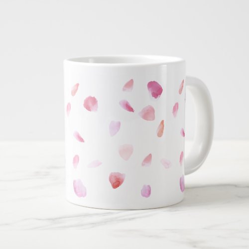 Romantic Rose Petals Large Coffee Mug