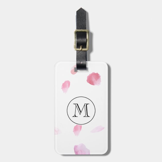 Romantic Rose Petals Luggage Tag (Front Vertical)