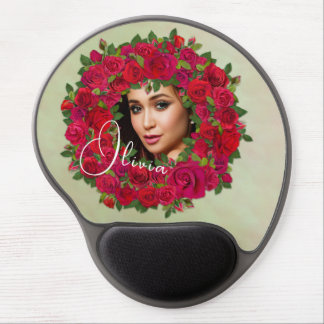 Romantic Rose Photo Frame For Lover Gel Mouse Pad