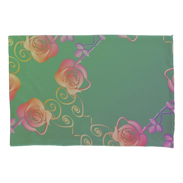 Romantic Rose  Pillow Case (Front-Left)