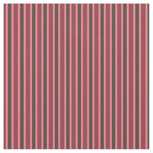 Romantic Rose, Plum & Black Vertical Stripes Fabric
