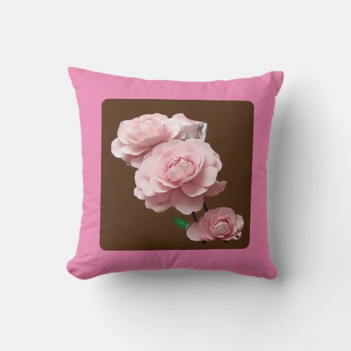Romantic Rose Retreat Throw Pillow
