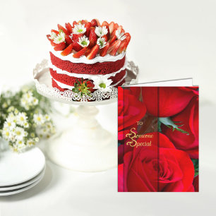 Romantic Rose Rose Card