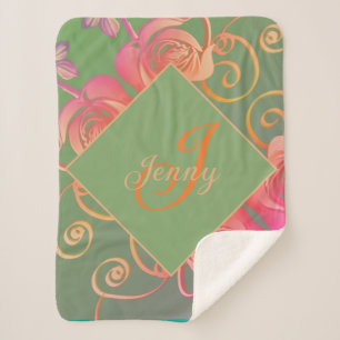 Romantic Rose Sherpa Blanket