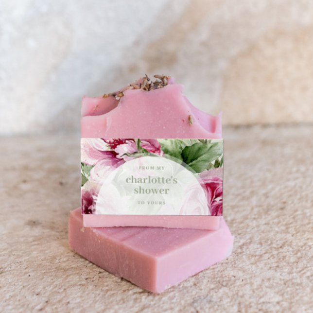 Romantic Rose Soap Belly Band Label Wrap (Creator Uploaded)