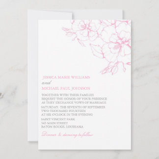 Romantic Rose Wedding Invitations