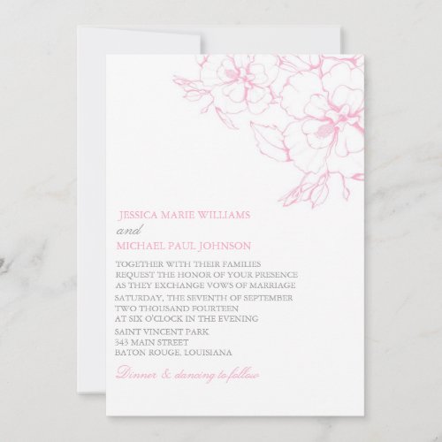 Romantic Rose Wedding Invitations