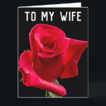 ROMANTIC ROSE WIFE BIRTHDAY GREETING CARDS<br><div class="desc">ROSE ROMANTIC WIFE BIRTHDAY CARD. INSIDE READS: I LOVE YO!U! HAPPY BIRTHDAY!</div>