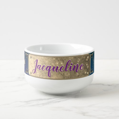 Romantic Roses  Butterflies wName Soup Mug