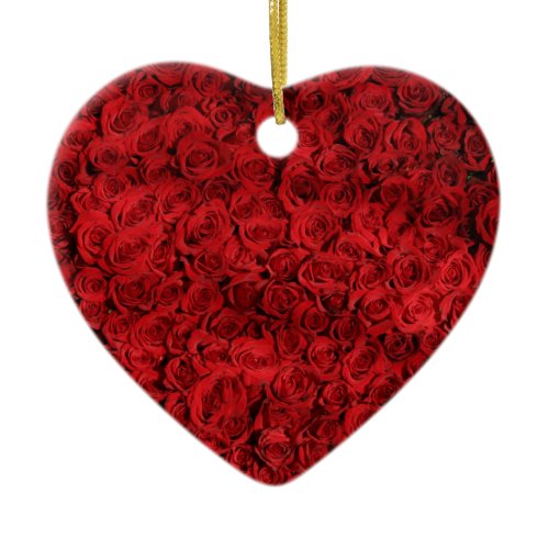Romantic Roses Ceramic Ornament