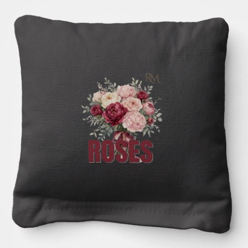 Romantic Roses Floral Bouquet Elegant Flower Desig Cornhole Bags