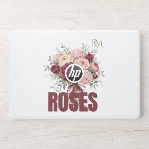 Romantic Roses Floral Bouquet Elegant Flower Desig HP Laptop Skin