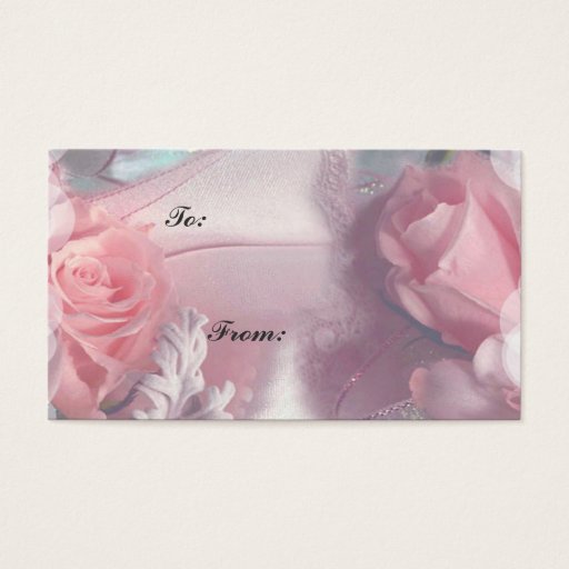 Customizable Romantic Roses Gift Tag Business Cards