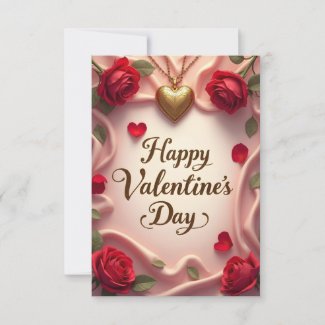 Romantic Roses & Heart Valentine Design