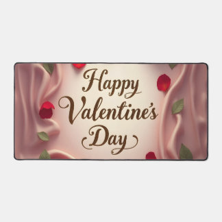 Romantic Roses & Heart Valentine Design Desk Mat