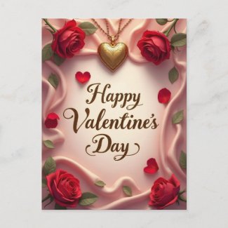 Romantic Roses & Heart Valentine Design