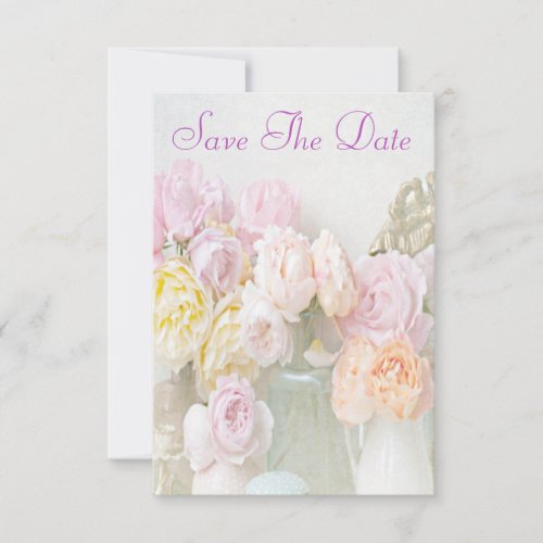 Romantic Roses in Jars Save The Date