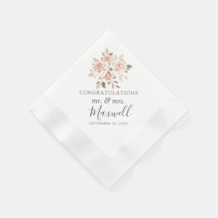 Romantic Roses Shabby Chic Cottage Farm Wedding Napkins