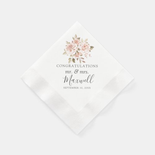 Romantic Roses Shabby Chic Cottage Farm Wedding Napkins