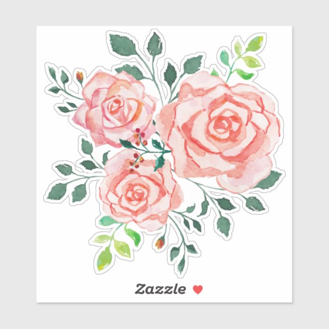 Romantic roses sticker (Sheet)