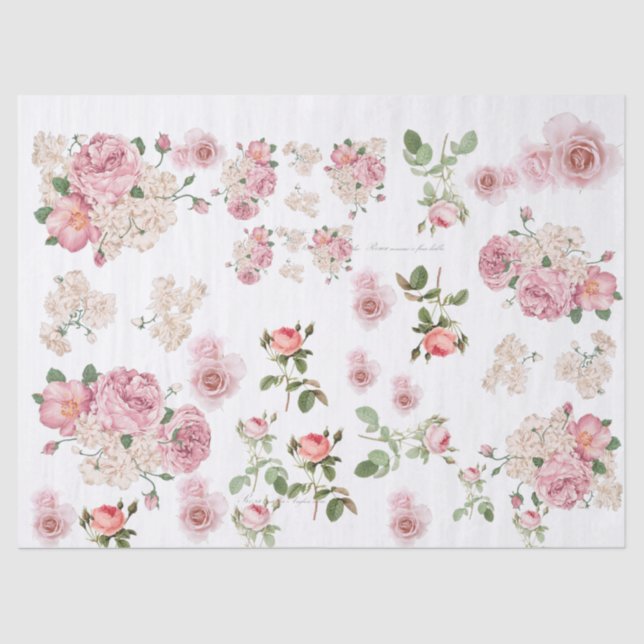 Romantic roses tissue paper (Front)