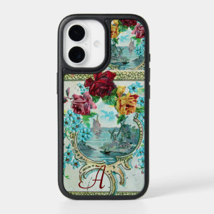 ROMANTIC ROSES WITH ANTIQUE SEASCAPE MONOGRAM iPhone 17 CASE