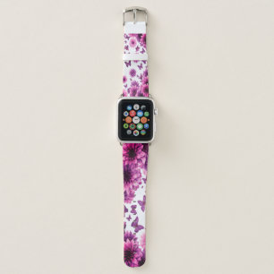 Romantic Rosy Floral Apple Watch Band