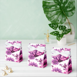 Romantic Rosy Floral Favor Boxes