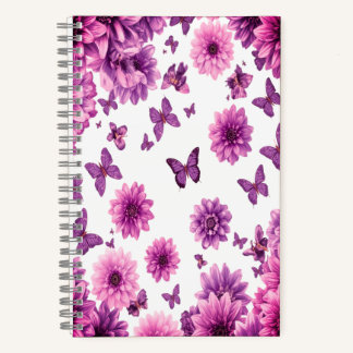Romantic Rosy Floral Notebook